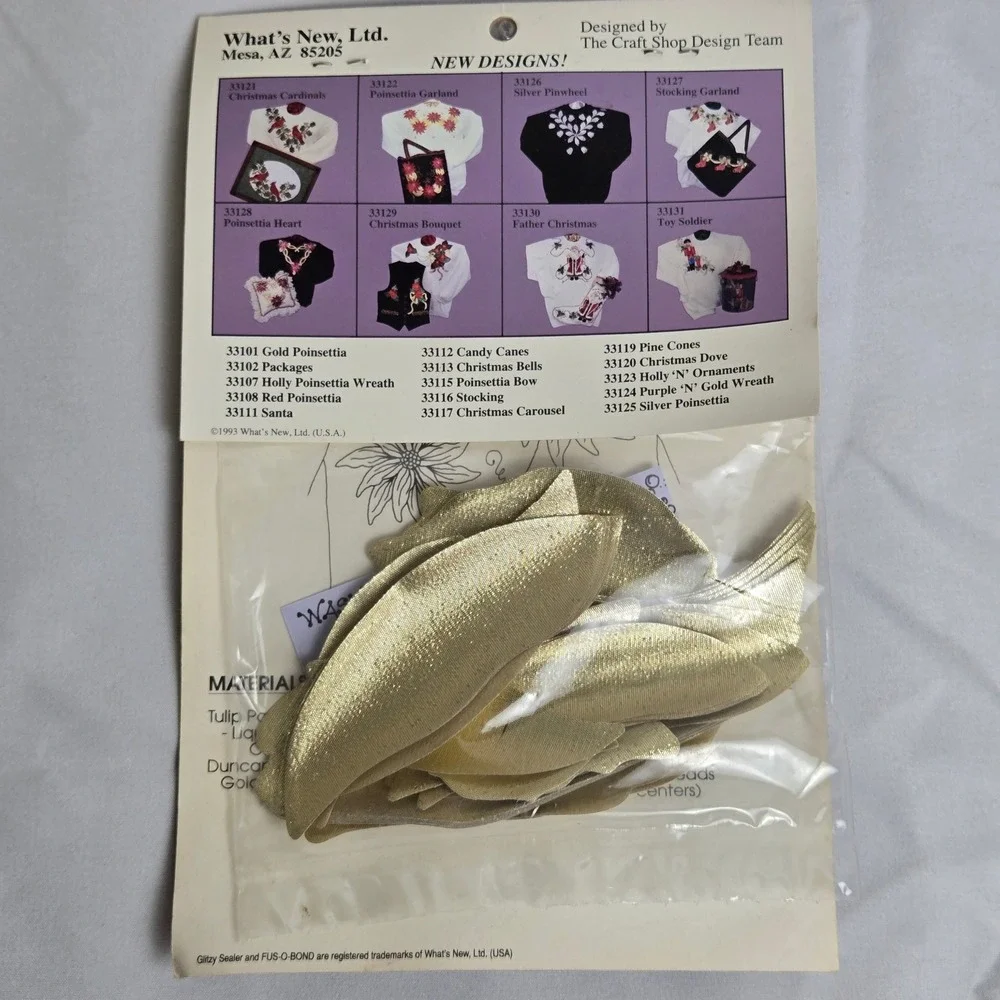 Lot of 4 What's New Ltd Glitzy Shirts Iron On‎ Applique Kits New Sealed Vintage